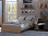 Модульная детская комната Модекс 2 белый голубой дуб золотой