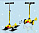 Самокат-снегокат 2в1 Graffiti Вперед черный/желтый 