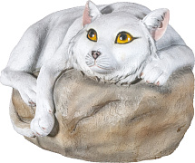 Камень декоративный Кошка на камне 53*38*36 см/1